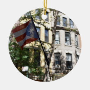 Foto van Puerto Rican Pride New York City Brownsto Keramisch Ornament