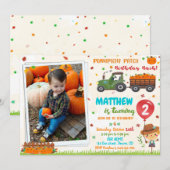 Foto van Pumpkin-Herfst voor verjaardagsuitnodigin Kaart (Voorkant / Achterkant)