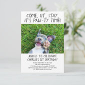 Foto van Puppy Dog Birthday Party Kaart (Staand voorkant)