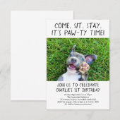 Foto van Puppy Dog Birthday Party Kaart (Voorkant / Achterkant)