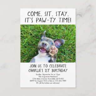 Foto van Puppy Dog Birthday Party Kaart