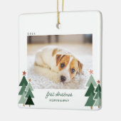 Foto van Puppy Dog's eerste kerstfeestjes Keramisch Ornament (Links)
