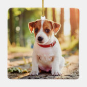 Foto van Puppy Dog's eerste kerstfeestjes Keramisch Ornament (Achterkant)