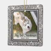 Foto van Puppy's 1 kerstfeest 2 Keramisch Ornament (Links)