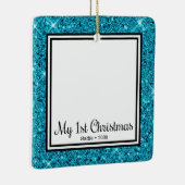 Foto van Puppy's 1 kerstfeest 2 Keramisch Ornament (Rechts)