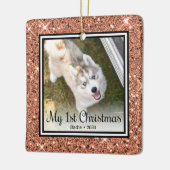 Foto van Puppy's 1 kerstfeest 2 Keramisch Ornament (Links)