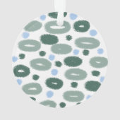 Foto van Puppy's eerste kerstfeest kleurrijk blauw Ornament (achterkant)