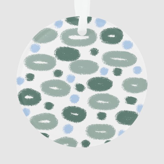 Foto van Puppy's eerste kerstfeest kleurrijk blauw Ornament (achterkant)