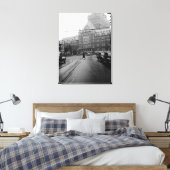 Foto van Quebec Canada Castle Cars Street 1930 Canvas Afdruk (Insitu (Slaapkamer))