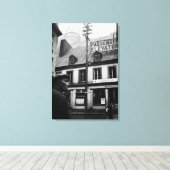 Foto van Quebec Canada Street 1930 Canvas Afdruk (Insitu (Houten vloer))