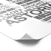 Foto van Queens New York Typografie Poster (Hoek)