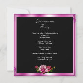 Foto van Quinceanera 15 Party roze rozen Kaart (Achterkant)