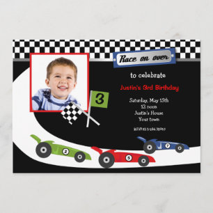 Foto van Race Car Birthday Party Kaart