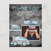 Foto van racecar Flag Chalkboard Birthday Briefkaart (Voorkant)