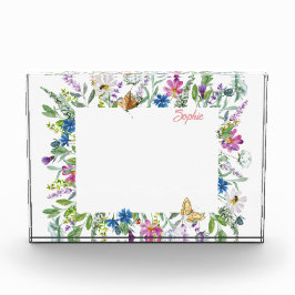 Foto van rand met wilde bloemen