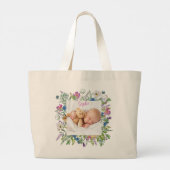 Foto van rand met wilde bloemen  grote tote bag (Achterkant)
