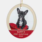 Foto van Red 1st-kerstpuppy Dog Pet Keramisch Ornament (Links)