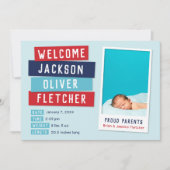 Foto van Red and Blue Snapshot Aankondiging (Voorkant)