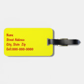 Foto van Red and Yellow Gerber Daisy Bagagelabel (Achterkant horizontaal)