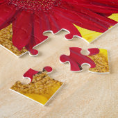 Foto van Red and Yellow Gerber Daisy Legpuzzel (Zijkant)
