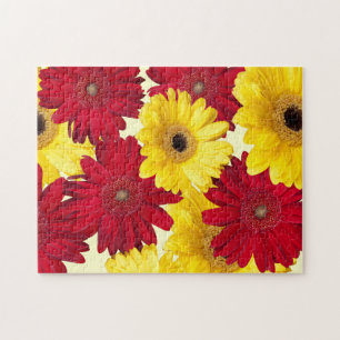 Foto van Red and Yellow Gerber Daisy Legpuzzel