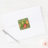 Foto van Red and Yellow Tulips op maat Vierkante Sticker (Envelop)