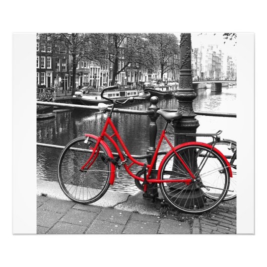 Foto van Red Bike 1 Foto Afdruk (Voorkant)