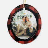 Foto van Red Buffalo Plays | Merrie en helderheid Keramisch Ornament (Links)