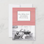 Foto van Red Festive Stripes Holiday Kaart (Voorkant)