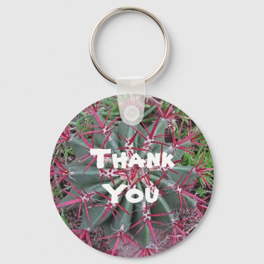Foto van Red Green Barrel Cactus Close-up Sleutelhanger (Voorkant)