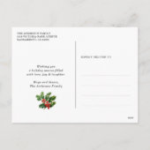 Foto van Red Green Snow-kerstverlichting Feestdagenkaart (Achterkant)