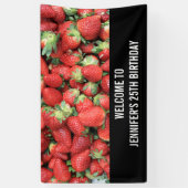 Foto van Red Juicy Strawberries Birthday Banner (Verticaal)