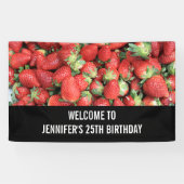 Foto van Red Juicy Strawberries Birthday Banner (Horizontaal)