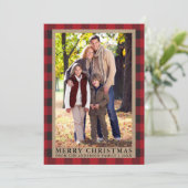 Foto van Red Pset Merry kerstkraft Feestdagenkaart (Staand voorkant)