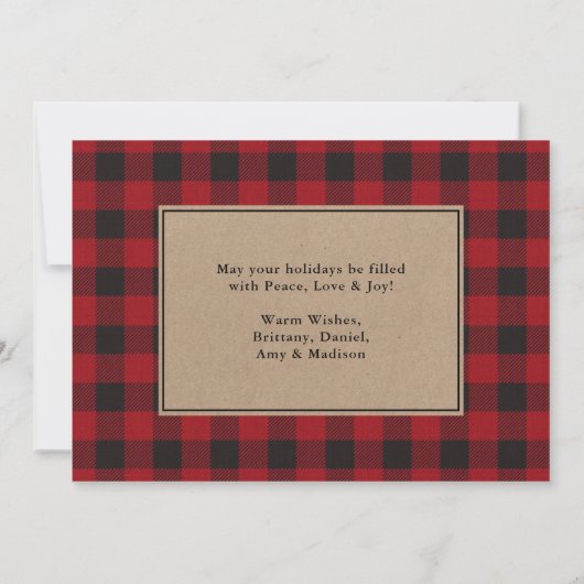 Foto van Red Pset Merry kerstkraft Feestdagenkaart (Achterkant)