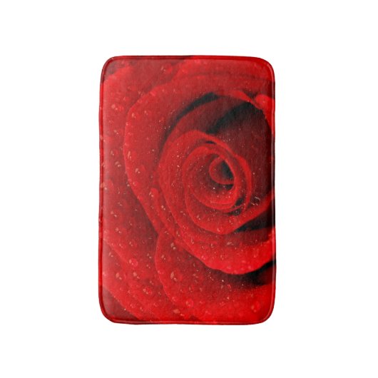 Foto van Red Rose Background Badmat (Voorkant Verticaal)