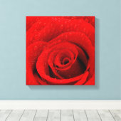 Foto van Red Rose Background Canvas Afdruk (Insitu (Houten vloer))