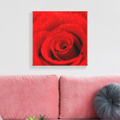 Foto van Red Rose Background Canvas Afdruk (Insitu (Woonkamer))