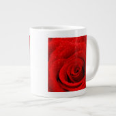 Foto van Red Rose Background Grote Koffiekop (Voorkant rechts)