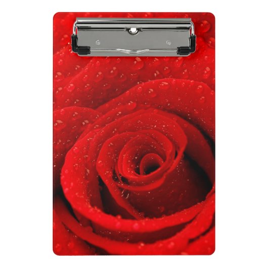 Foto van Red Rose Background Mini Klembord (Voorkant)