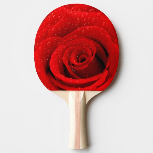 Foto van Red Rose Background Tafeltennisbatje (Voorkant)