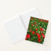Foto van Red Tulip Flower Field Notitieboek (Binnen)
