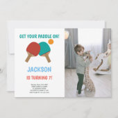 Foto van Red vs Green Ping Birthday Invitations Kaart (Voorkant)