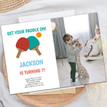 Foto van Red vs Green Ping Birthday Invitations