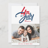 Foto van Red, White en Blue Happy Independence Day Feestdagenkaart (Voorkant)