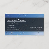 Foto van Regen Splash-druplets - Visitekaartje (Achterkant)