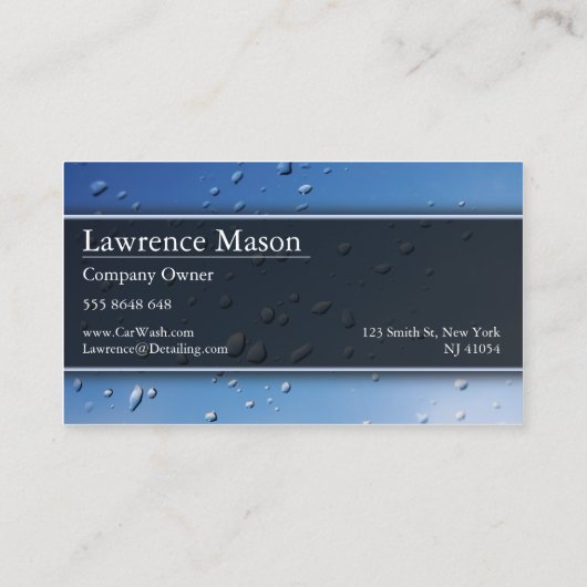 Foto van Regen Splash-druplets - Visitekaartje (Achterkant)