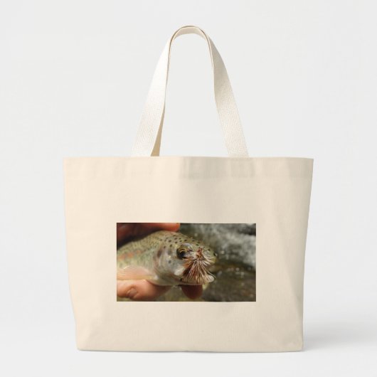 Foto van regenboogforel grote tote bag (Voorkant)