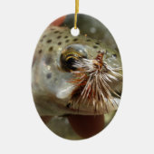 Foto van regenboogforel keramisch ornament (Voorkant)