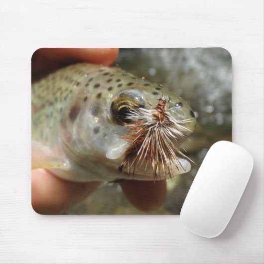 Foto van regenboogforel muismat (Met muis)
